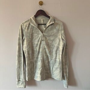 Lululemon define jacket women’s 14 gray white camo heritage zip-up neutrals